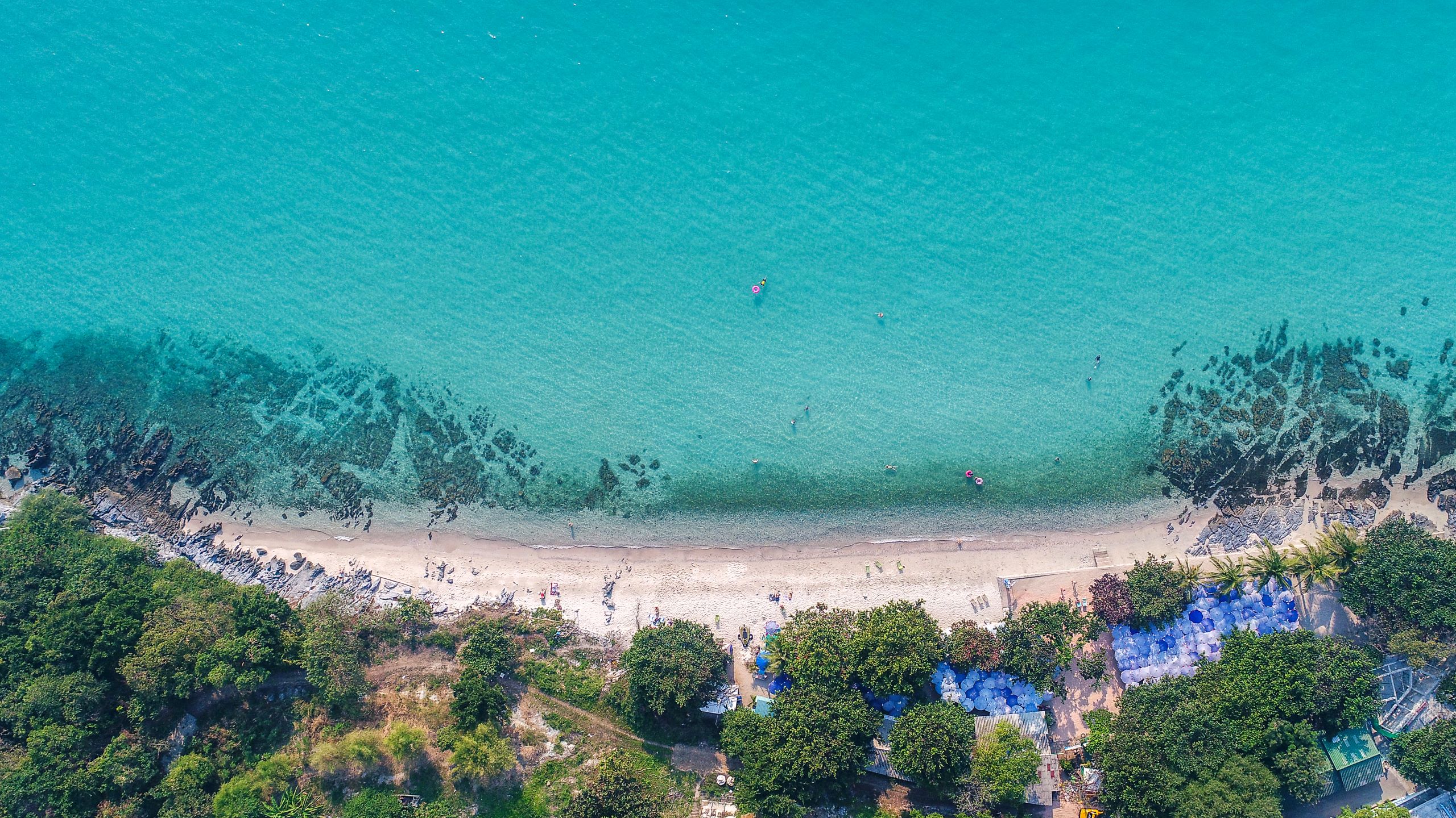 Plage vue de haut