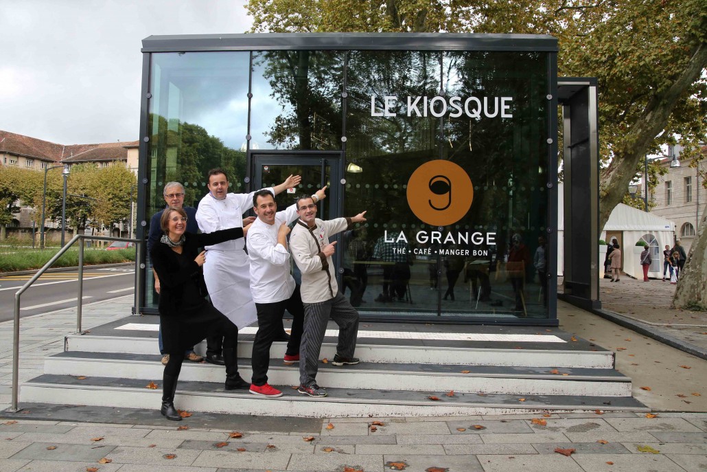 Inauguration le Kiosque - La Grange- Romuald Fassenet , Alexandre Figard , Xavier Brignon et Barbara Ballot